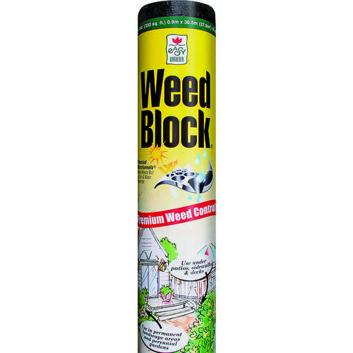 WeedBlock 1041 Landscape Fabric, 50 ft L, 3 ft W, 18 mil Thick, Polyethylene, Black