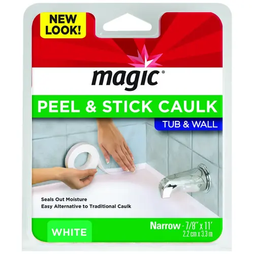 Magic 3014 7/8 In. x 11 Ft. White Caulk Strip