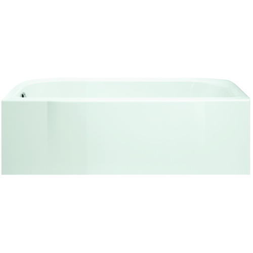 STERLING 71141110-0 Accord Series Bathtub, 60 in L, 30 in W, Alcove Installation, Solid Vikrell, White, High-Gloss