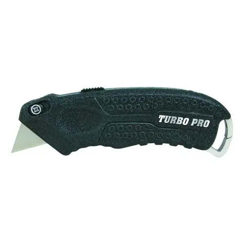 Olympia Tools 33-187 Turbo Knife, 0.87 in L Blade, 4.13 in W Blade, Ergonomic Handle Black