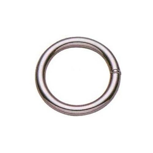 Baron 3-2 Welded Ring, 2 in ID Dia Ring, #3 Chain, Steel, Nickel-Plated