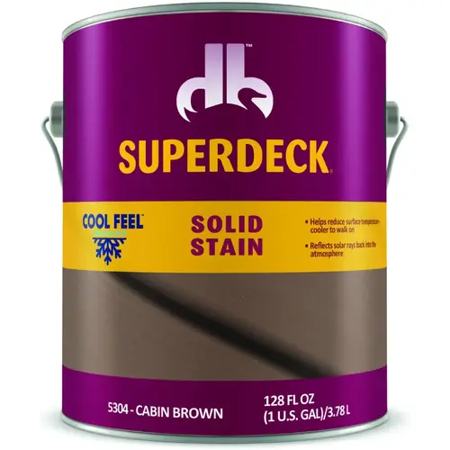 Duckback DPI053044-16 Wood Stain, Slight, Cabin Brown, Liquid, 1 gal