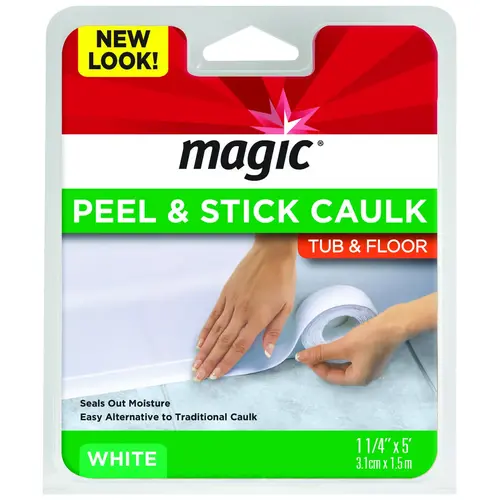 1-1/4 In. x 5 Ft. White Caulk Strip