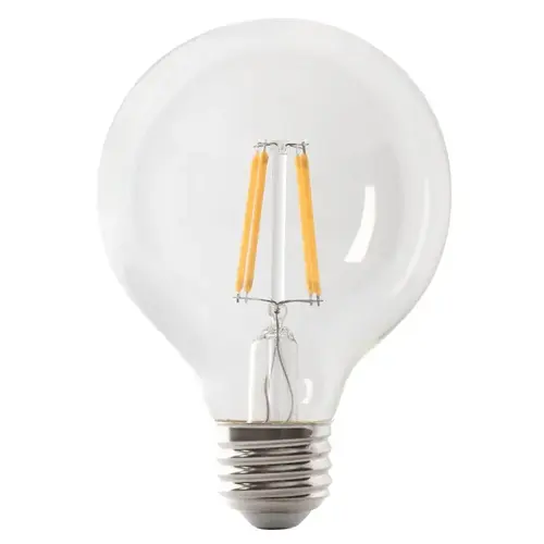 LED Bulb, Globe, G25 Lamp, 60 W Equivalent, E26 Lamp Base, Dimmable, Clear