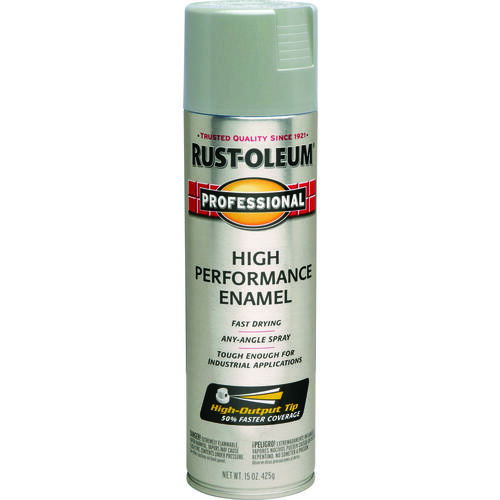 High Performance Enamel Spray Paint, Gloss, Light Machine Gray, 15 oz, Aerosol Can - pack of 6