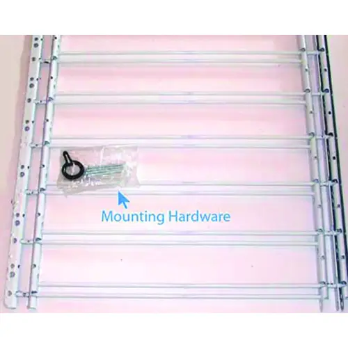 1130 Series Window Guard, 24 to 42 in W, 22 in H, Steel, White, 20-1/8 in Bar, 6-Bar