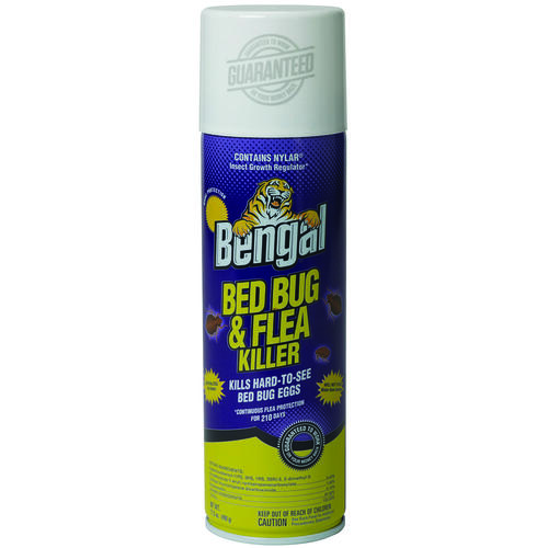 Bedbug and Flea Killer, Liquid, Spray Application, 17.5 oz Bottle