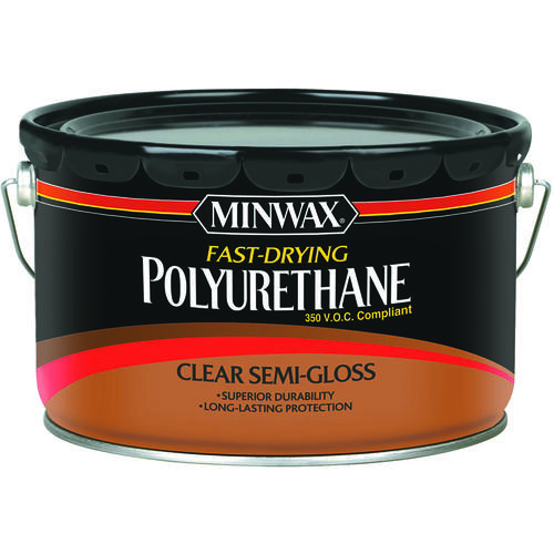 Polyurethane, Semi-Gloss, Liquid, Clear, 2.5 gal, Can