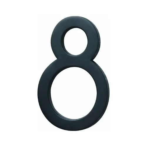 FM-6 Architectural Series House Number, Character: 8, 6 in H Character, Black Character