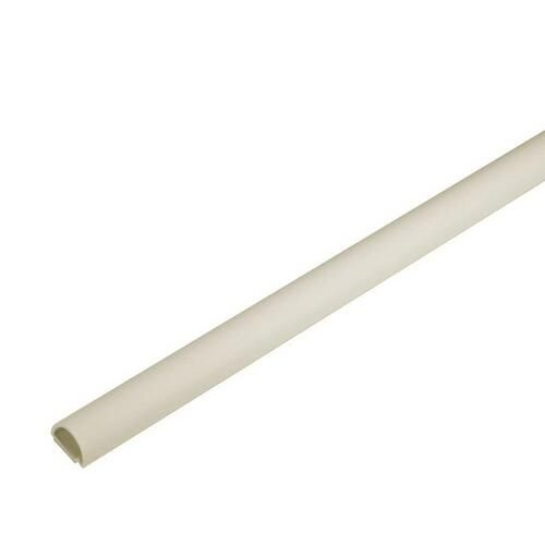 Wiremold C1 CordMate Cord Channel, 60 in L, 3/8 in W, 1 -Channel, Plastic, Ivory