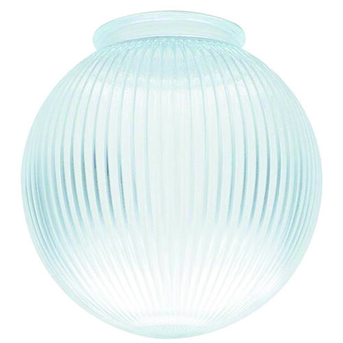 Light Shade, 6-3/8 in Dia, Globe, Glass, Clear