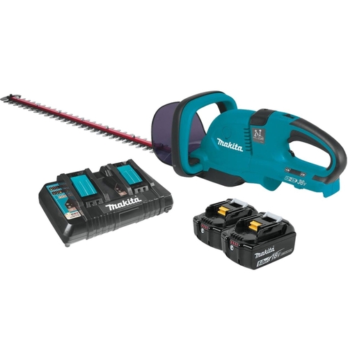 Hedge Trimmer Kit, 5 Ah, 36 V Battery, Lithium-Ion Battery, 25-1/2 in Blade, 6-Speed