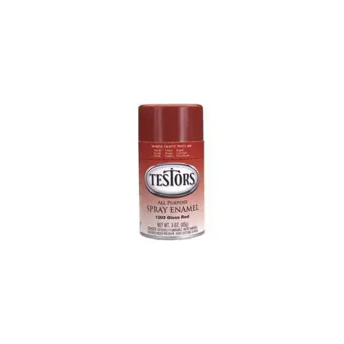 Enamel Spray Paint, Gloss, Red, 3 oz - pack of 3