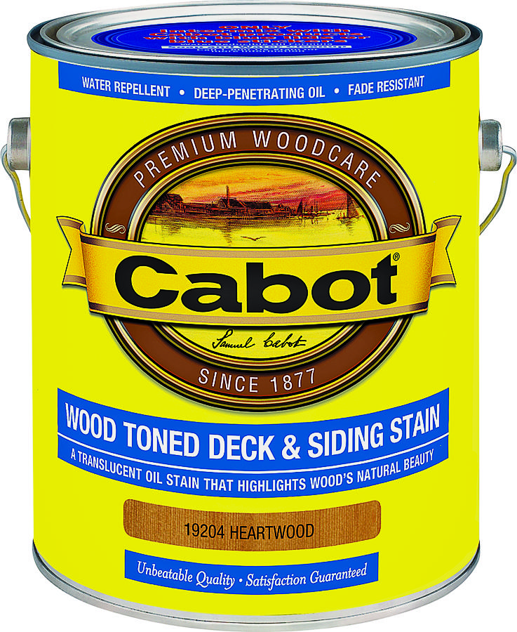 Cabot 140.0019204.007 19200 Series 140.00.007 Exterior Stain, Wood Toned, Heartwood, Liquid, 1 gal, Can