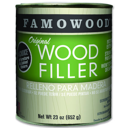 Wood Filler, Liquid, Paste, Natural/Tup/White Pine, 24 oz Can