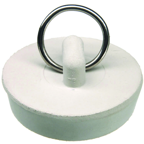 Danco 80227 Drain Stopper, Rubber, White, For: 1-1/2 in Drain, Universal Sink