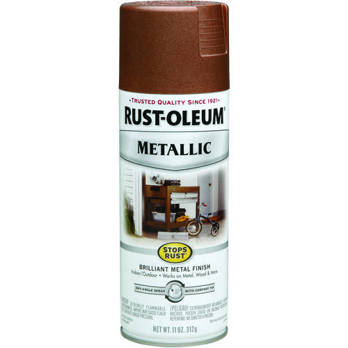 Rust-Oleum 248637 STOPS RUST Metallic Spray Paint, Vintage Metallic, Vintage Copper, 11 oz, Aerosol Can