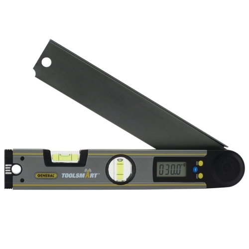 General TS02 ToolSmart Angle Finder, 0 to 225 deg, Digital, LCD Display, Aluminum