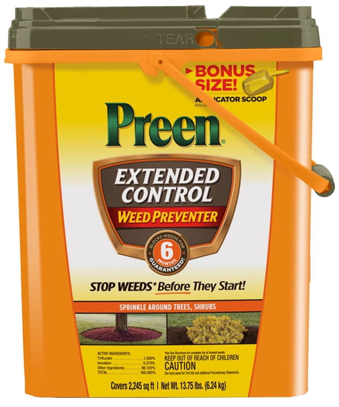 Preen 24-64095 Extended Control Weed Preventer, Covers 2,245 sq. ft., 13.75 Lbs.