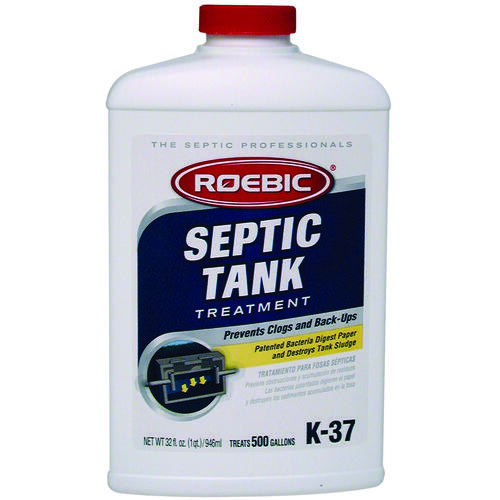 ROEBIC K-37-H-6-XCP6 Septic System Treatment, Liquid, Straw, Earthy, Slightly Hazy, 0.5 gal - pack of 6