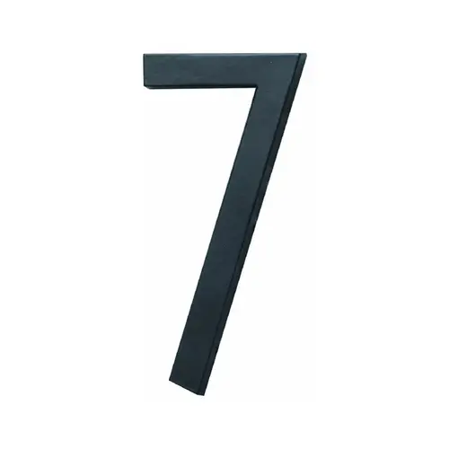 FM-6 Architectural Series House Number, Character: 7, 6 in H Character, Black Character