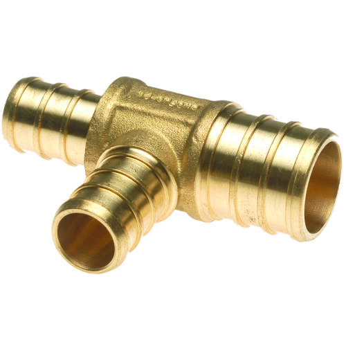 Tube Tee, 3/4 x 1/2 x 1/2 in Brass