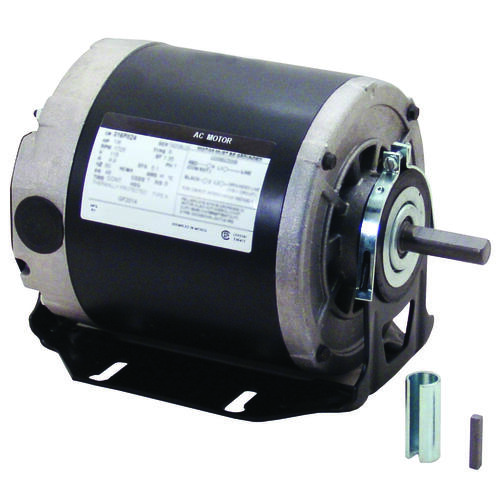 Electric Motor, 0.5 hp, 1-Phase, 115 V, 1/2 in Dia x 1-1/2 in L Shaft, Sleeve Bearing
