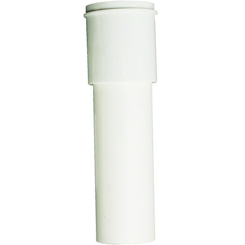 Pipe Extension Tube, 1-1/2 x 1-1/2 in, 12 in L, Slip-Joint, Plastic, White