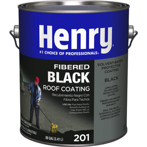 Roof Coating, Black, 3.41 L, Liquid