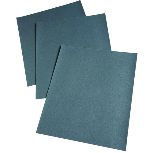 Wet/Dry Sandpaper, 11 in L, 9 in W, 80 Grit, Medium, Silicone Carbide Abrasive Black