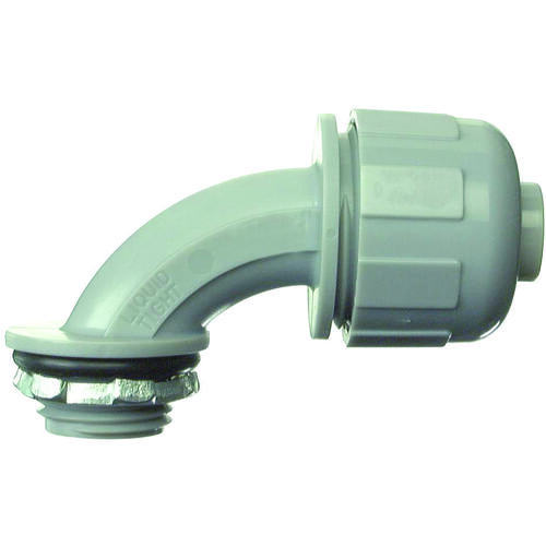 Halex 27692 Liquidtight Connector, 90 Deg Angle, Pvc