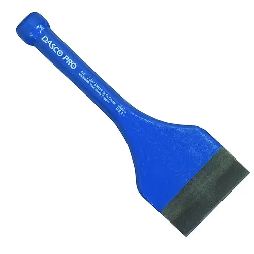 Electrician Chisel, 2-3/4 in Tip, Short Handle, Silicone