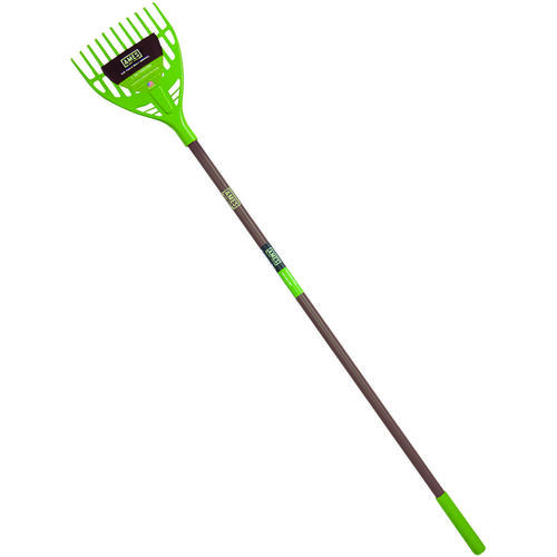 Collector Series Shrub Rake, 65-1/8 in OAL, 11 -Tine, Polypropylene Tine, Steel Handle, 60 in L Handle