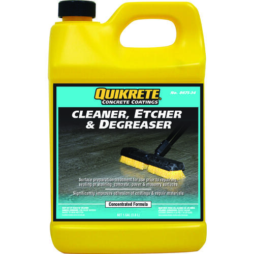 Quikrete 8675-34 Cleaner, Liquid, Mild, Pale Yellow, 1 gal, Bottle