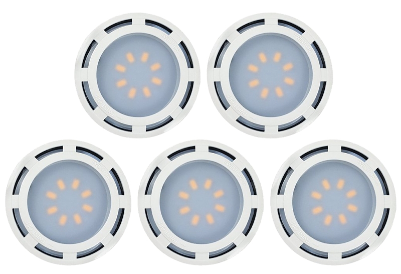 Amertac KBLD-L5W-N1 Puck Light Kit, 18.7 W, LED Lamp, 1190 Lumens, 3000 K Color Temp - pack of 5