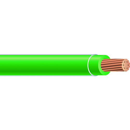 Building Wire, 14 AWG Wire, 1 -Conductor, 50 ft L, Copper Conductor, PVC Insulation Green