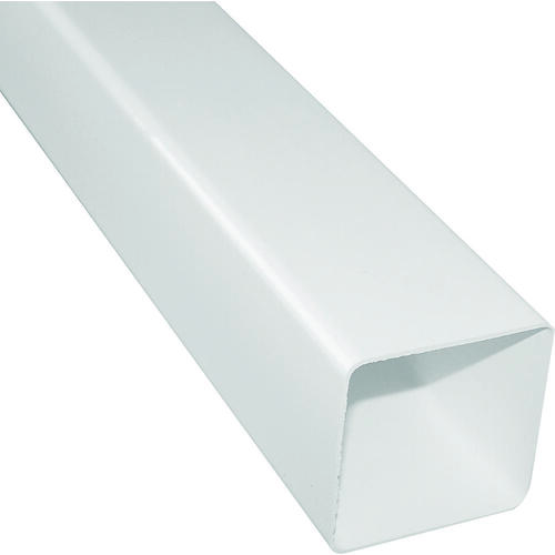 SQ DOWNSPOUT 10FT WHITE PVC