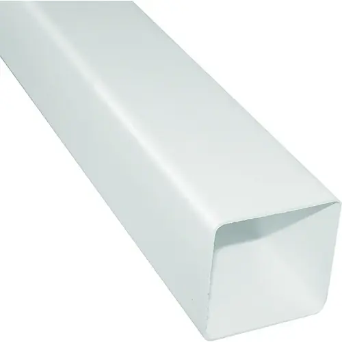 SQ DOWNSPOUT 10FT WHITE PVC