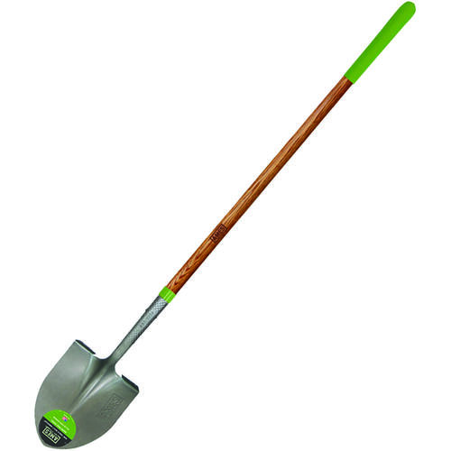 Shovel, 8-3/4 in W Blade, Steel Blade, Hardwood Handle, Long Handle, 48 in L Handle Multi-Colored