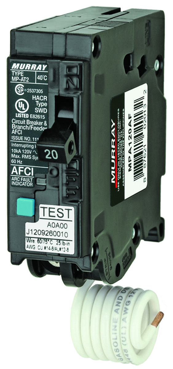 Siemens MPA120AFC Circuit Breaker, AFCI, Combination, 20 A, 1 -Pole, 120 V, Common Trip, Plug Mounting