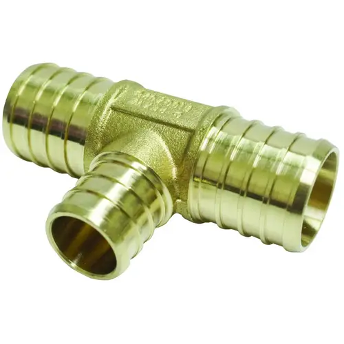 Tube Tee, 1 x 1 x 3/4 in Brass