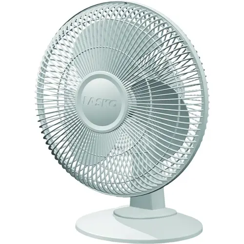 Oscillating Table Fan, 3 Speed, 12 In. White