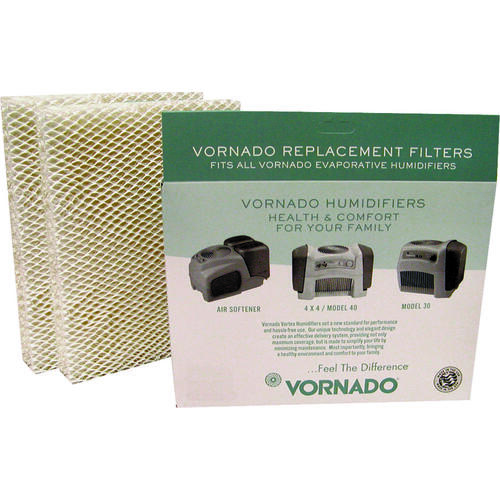 Vornado MD1-0002 Wick Filter, 9-1/2 in L, 7-1/4 in W, White, For: Evap3, Evap1, Model 30 and Model 50 Humidifier - pack of 2