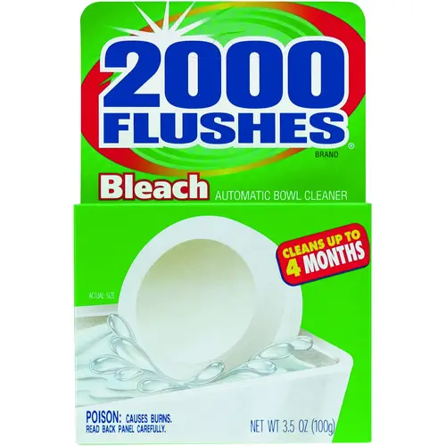 Toilet Bleach Tablet, 1.75 oz, Very Slight Pungent, Off-White - pack of 12