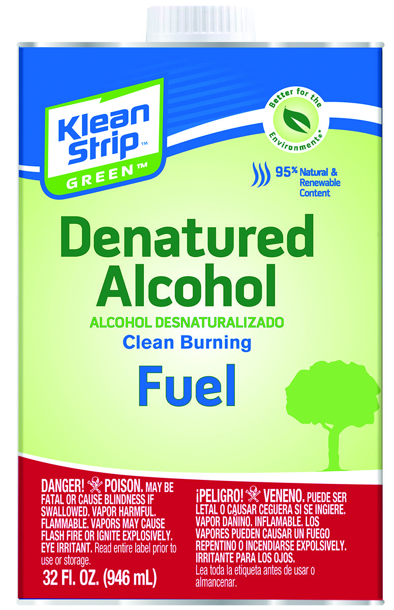 Klean Strip QKGA75003 Denatured Alcohol Fuel, Liquid, Clear/Water White, 1 qt