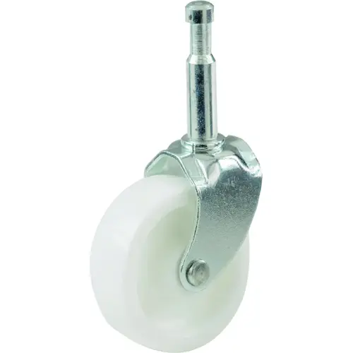 Swivel Caster, 1-1/4 in Dia Wheel, Plastic Wheel, White, 40 lb - pack of 24