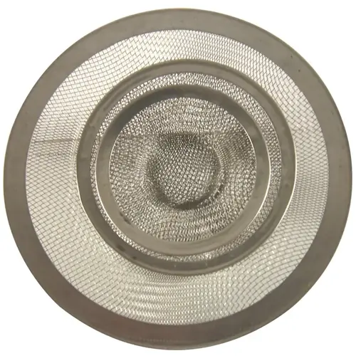 Mesh Strainer, Stainless Steel, For: Bathroom and Laundry/Utility Sinks, Universal Standard Sized Kitchen Chrome - pack of 3