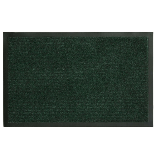 Ribbed Utility Mat, 28 in L, 18 in W, Polypropylene Rug, Green