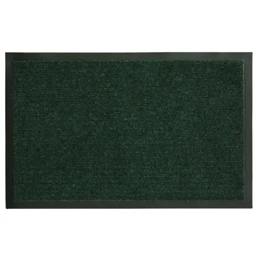 Fanmats 27393 Ribbed Utility Mat, 28 in L, 18 in W, Polypropylene Rug, Green