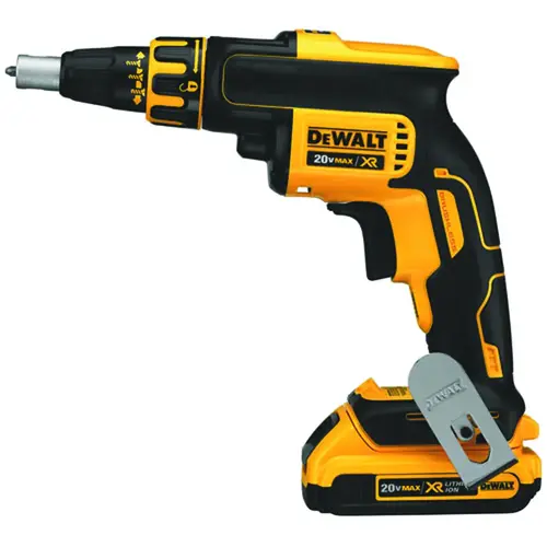 XR Brushless Drywall Screwgun Kit, Battery Included, 20 V, 2 Ah, 1/4 in Chuck, Keyless Chuck